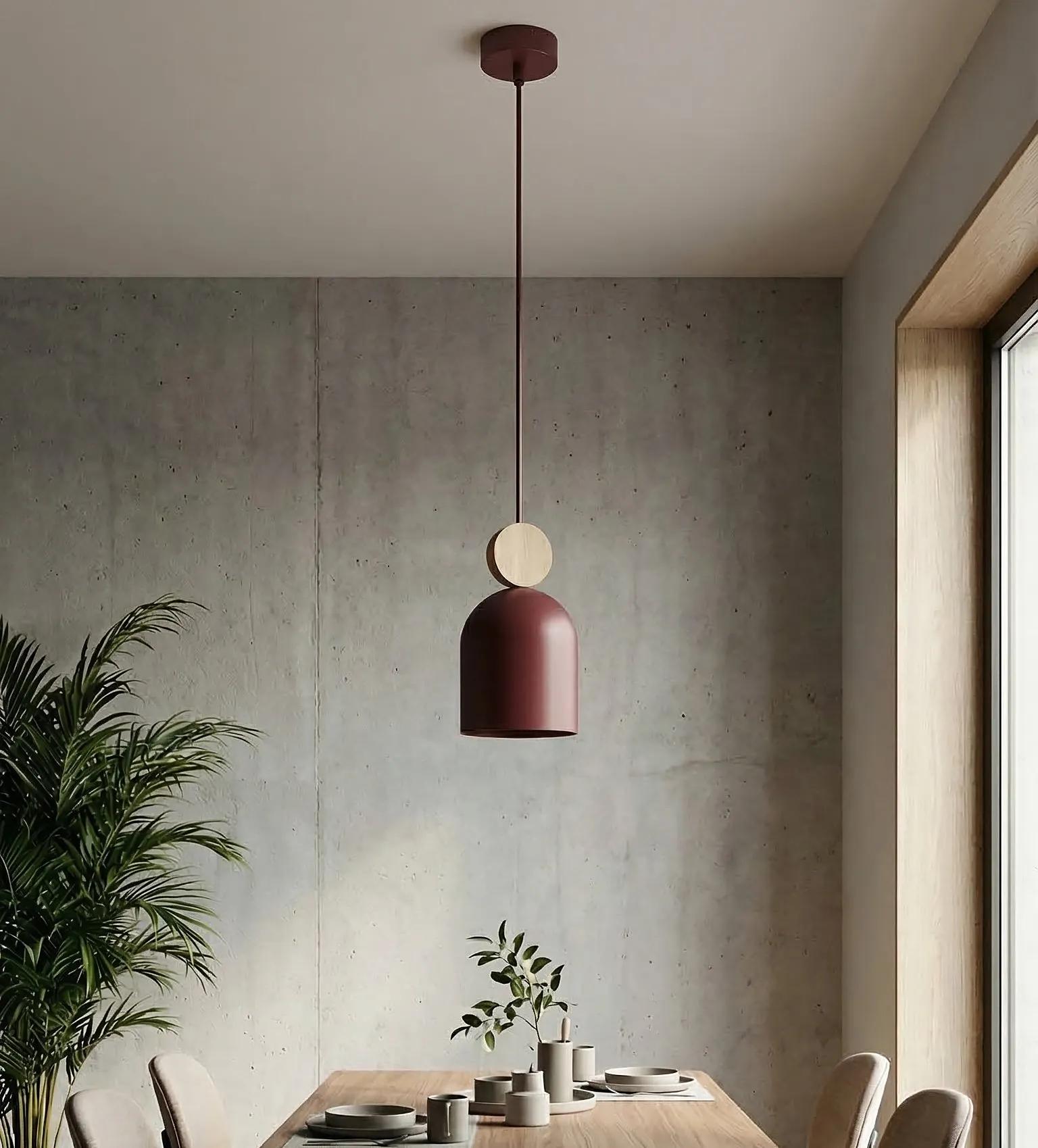 lampa wisząca, kolor bordowy, kinkiet sufitowy, pełne wykończenie, jm