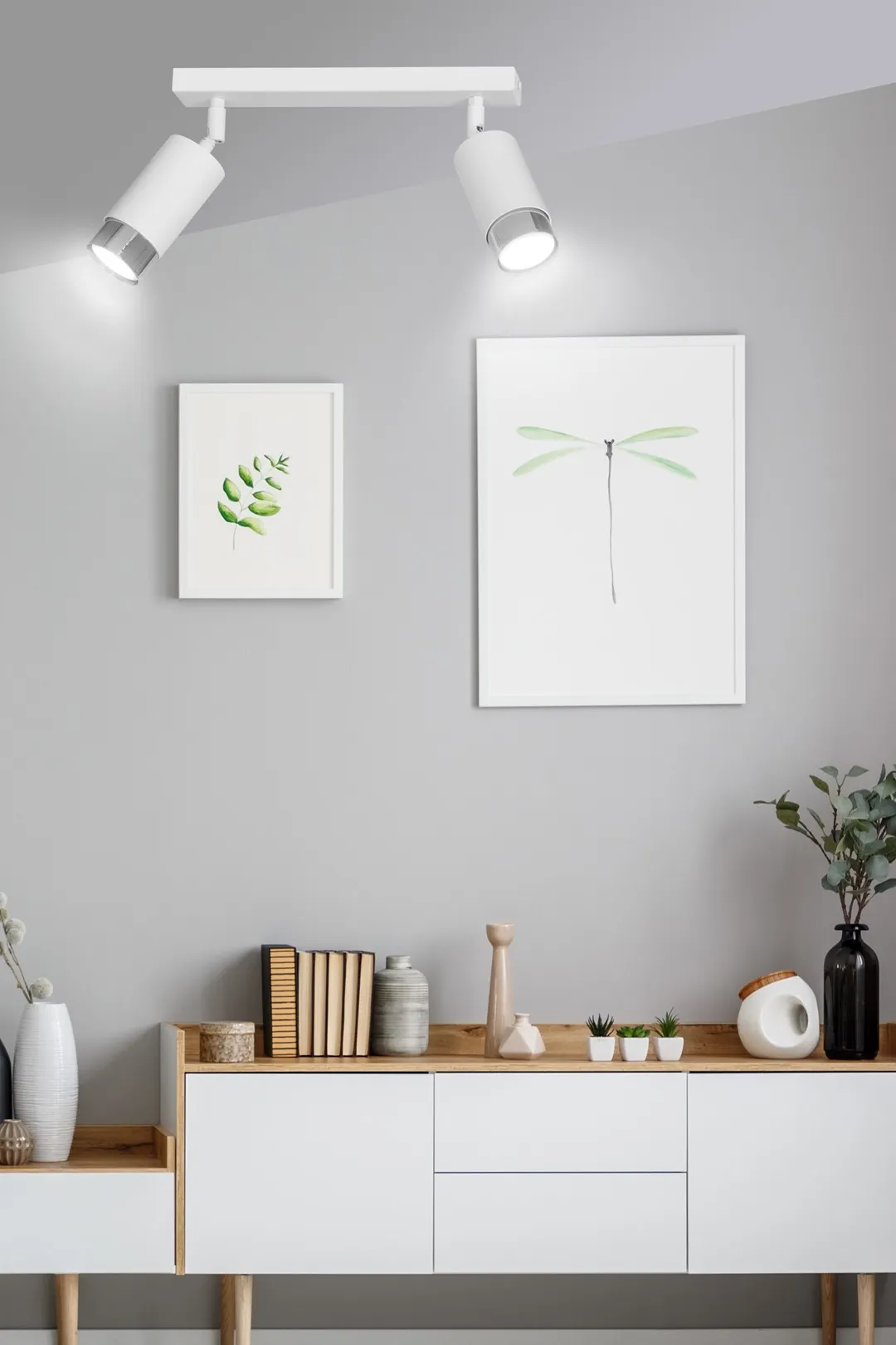 Lampa sufitowa HIRO Biały/Chrom 962/2 - 962/2