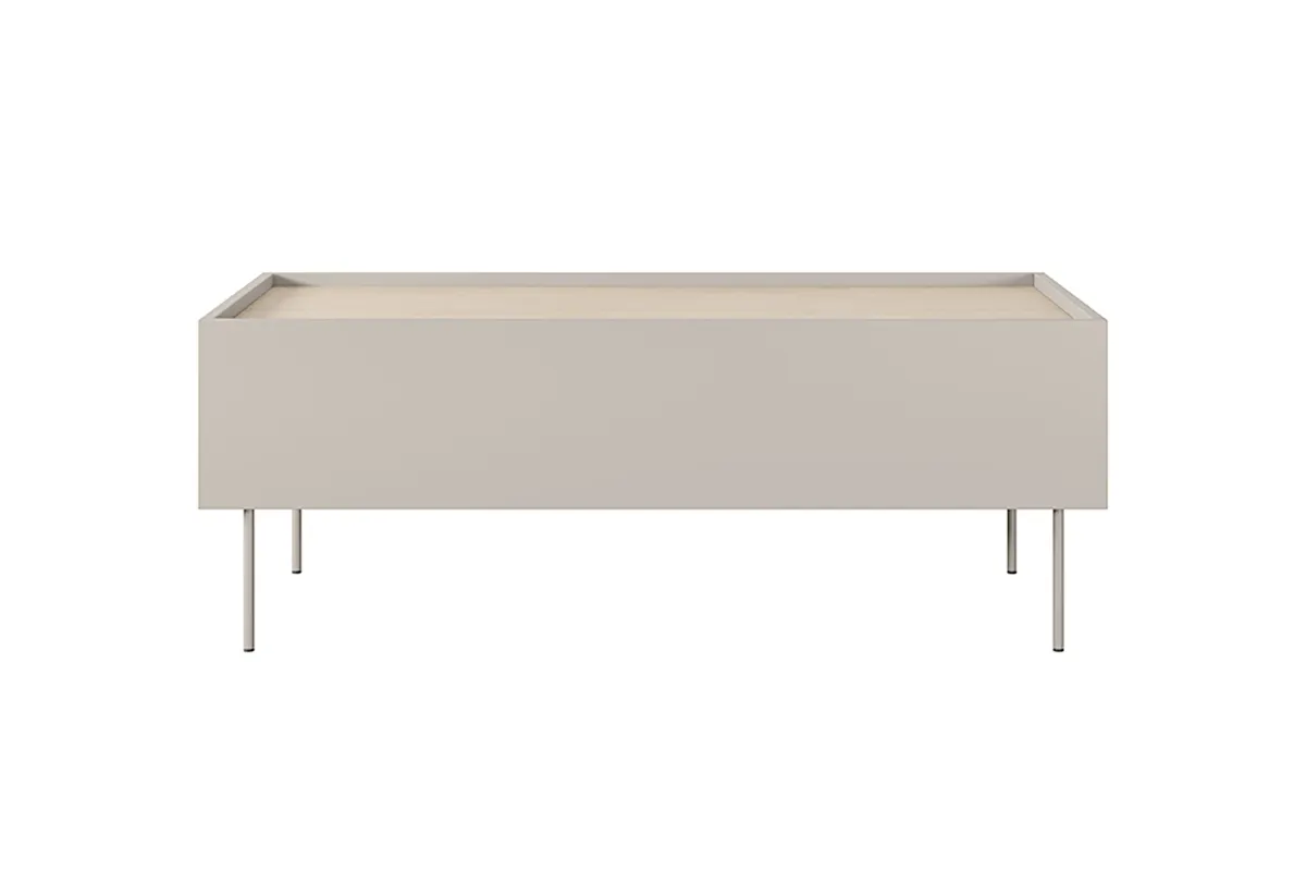 Ława DESIN 120 z 2 szufladami - kremowa / dąb nagano - B_149044