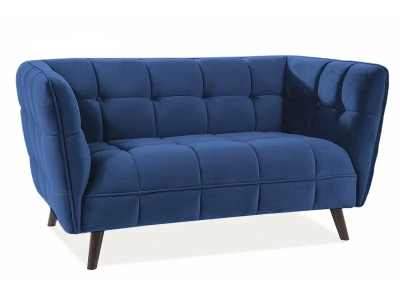 Sofa CASTELLO 2 VELVET Bluvel 86 granatowa wenge