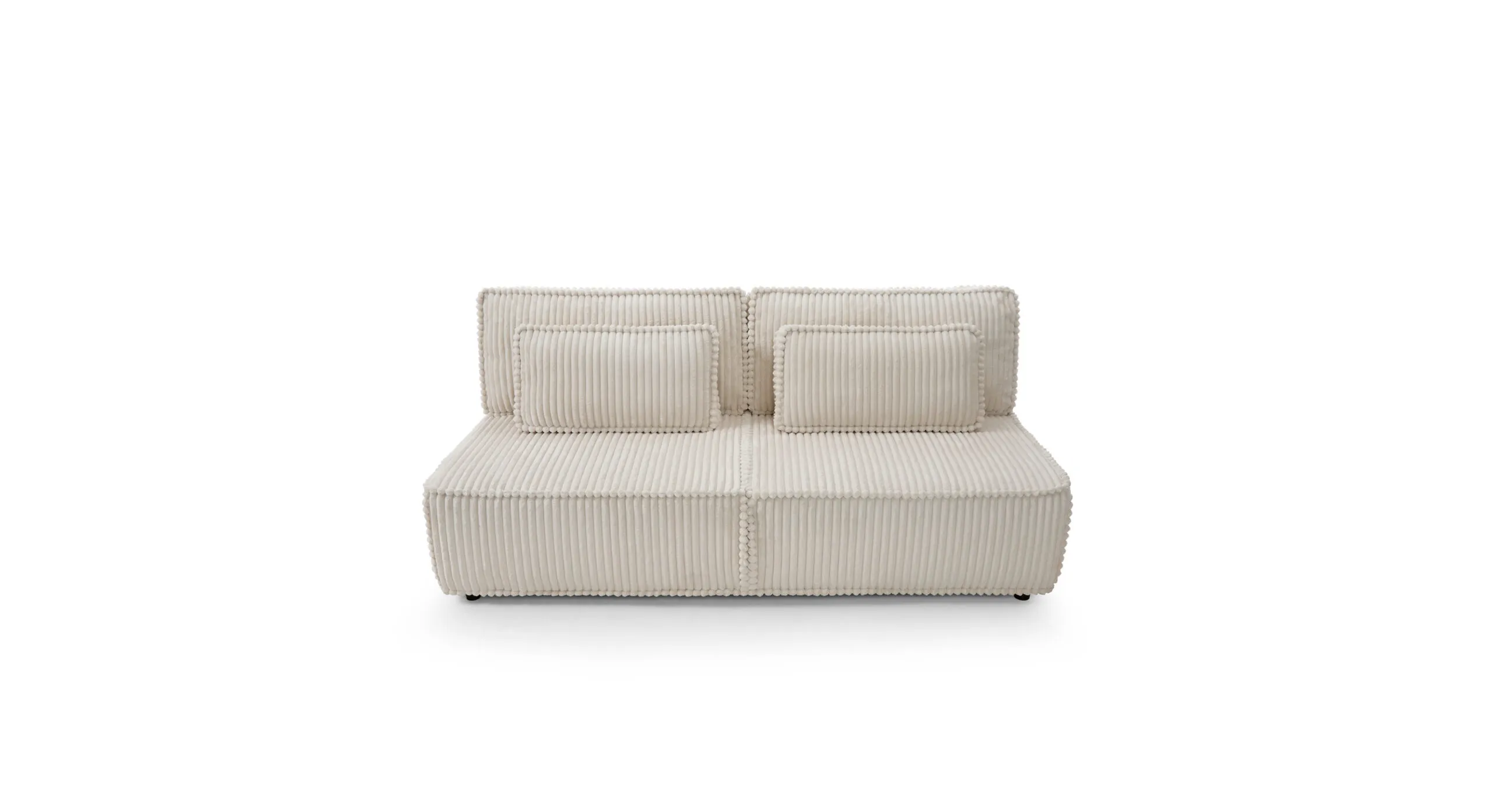 Sofa rozkładana KOMMA funkcja spania - tkanina Tilia 01 kremowa