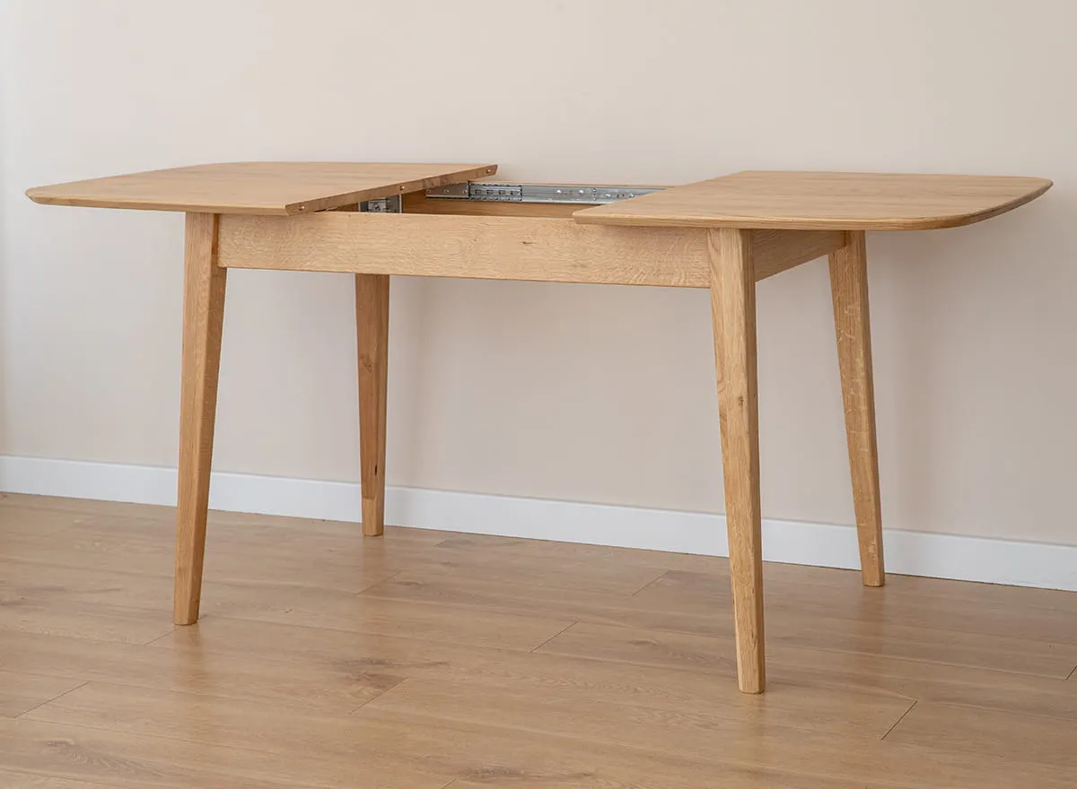 Stół dębowy ORBETELLO rozkładany 80x120(165) cm - dąb olejowany - KULSR120_45