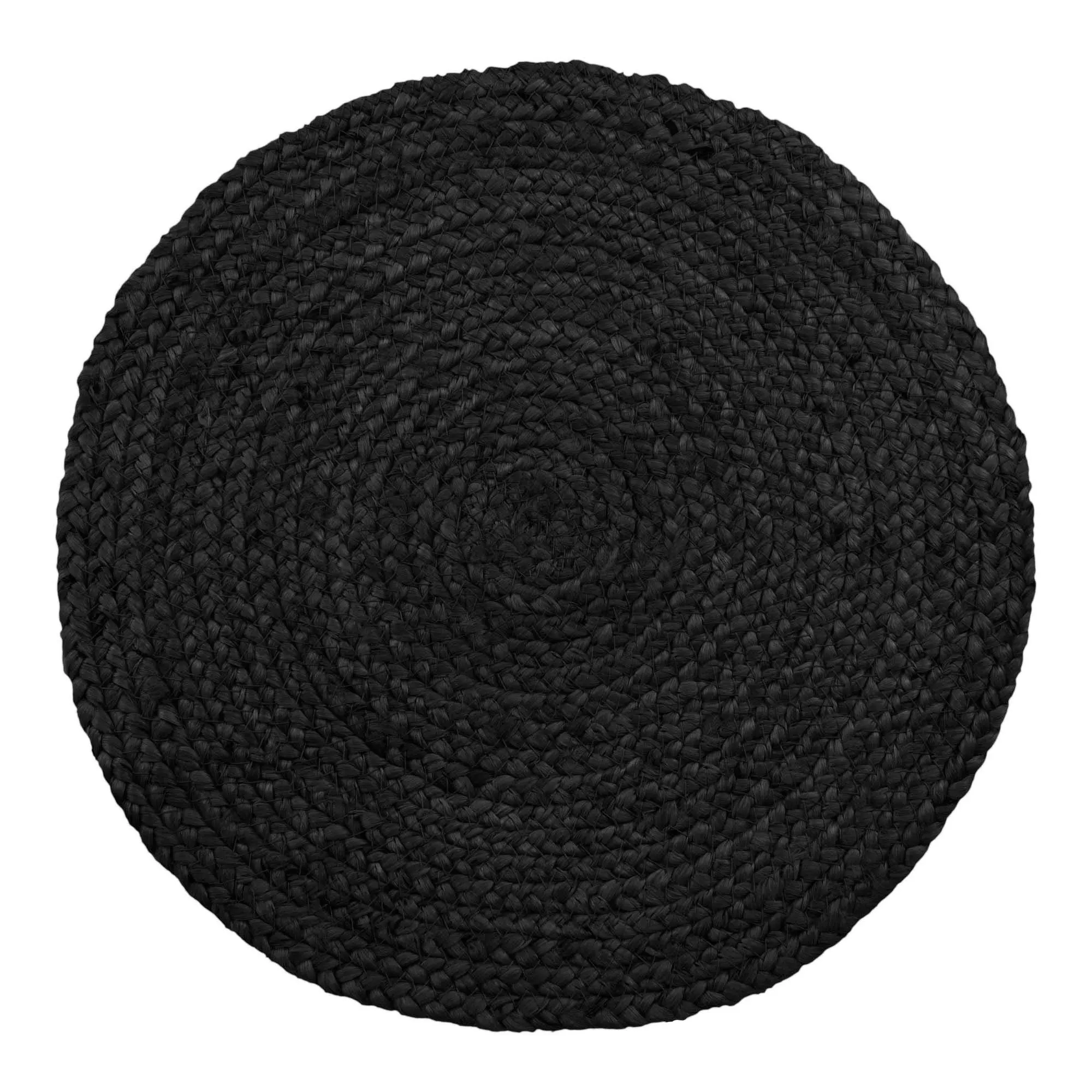 Podkładka z plecionej juty BOMBAY zestaw 4 szt. fi38 cm ciemnoszara