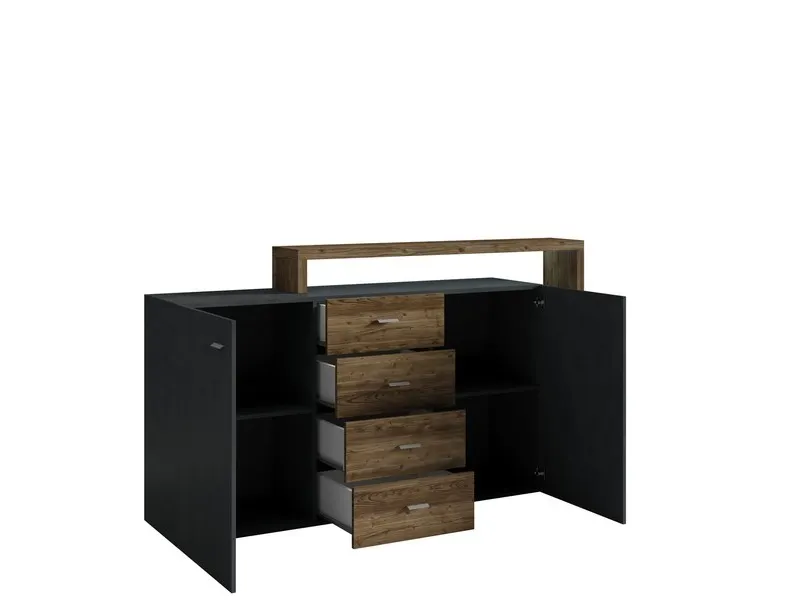 Komoda BOTA 27 z nadstawką dwudrzwiowa z szufladami appenzeller matera 180x98x37cm — zdjęcie 2