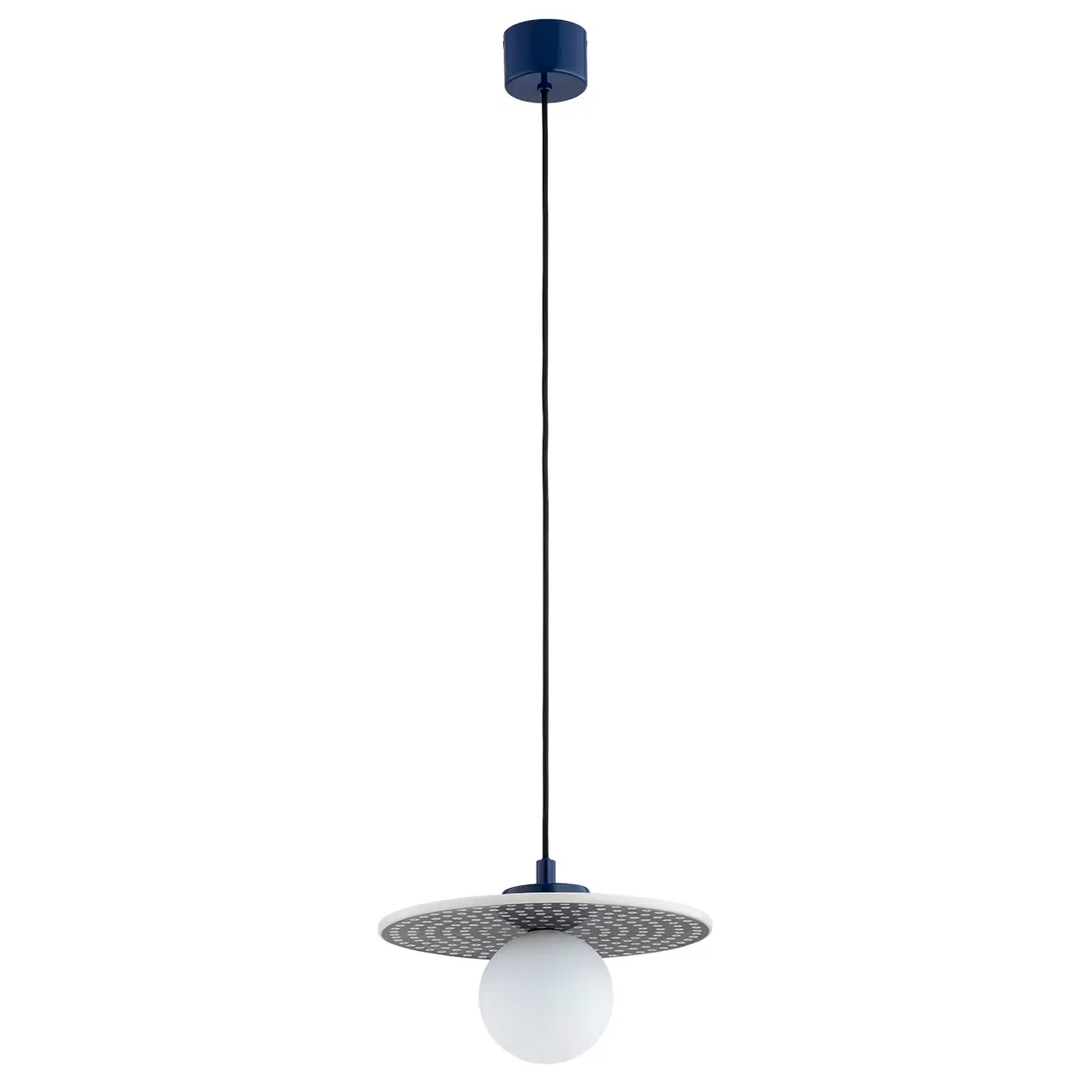 Lampa wisząca paska BOLL ceramika bolesławiecka granatowy kremowy - 8950