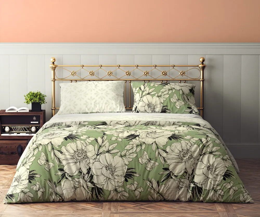 Pościel komplet FLOVERY 002 bawełna 220X200+2X70X80 wielokolorowy - FARO_27736