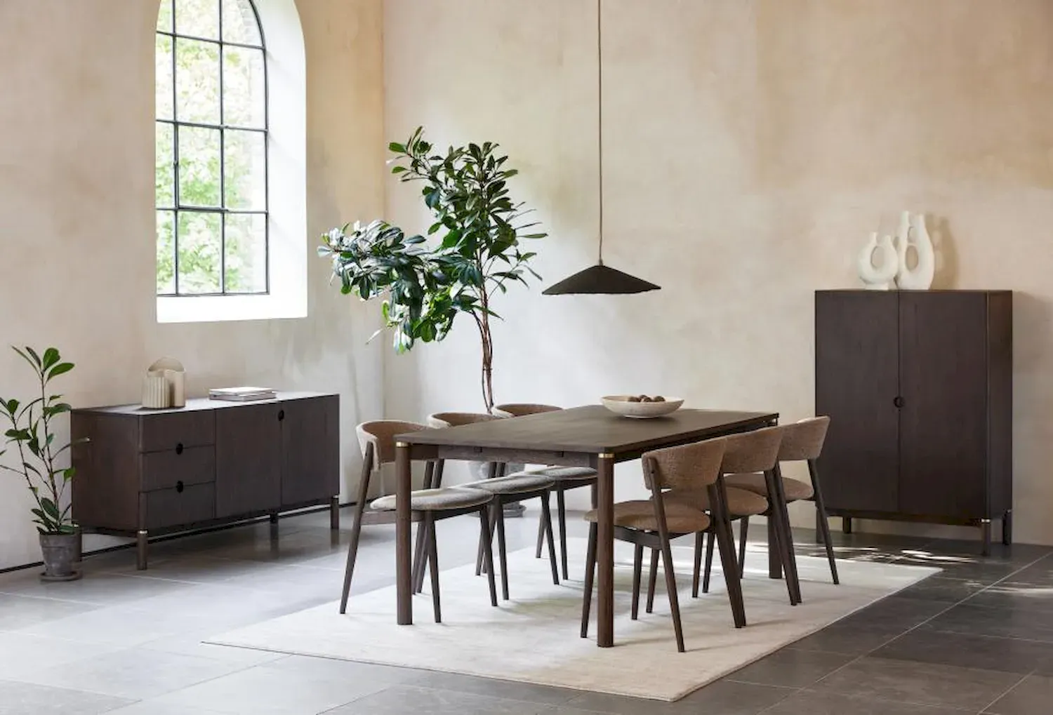 Stół rozkładany ARUN 95x180 - dąb ciemny - UN_50164710