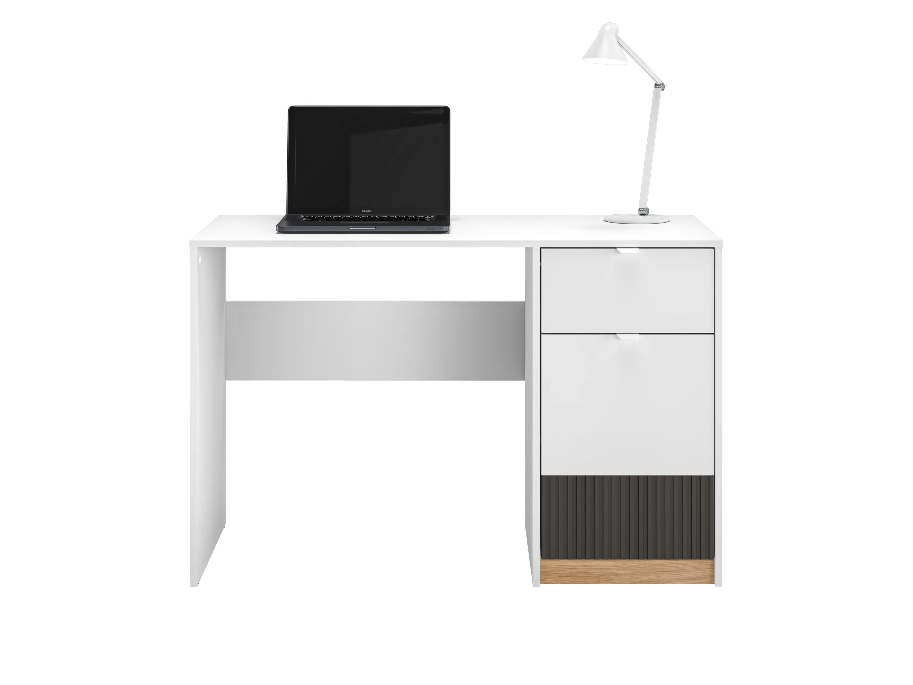 Biurko z szufladą TORINO 08 Biały, Castello, Grafit - 1TORI08-001