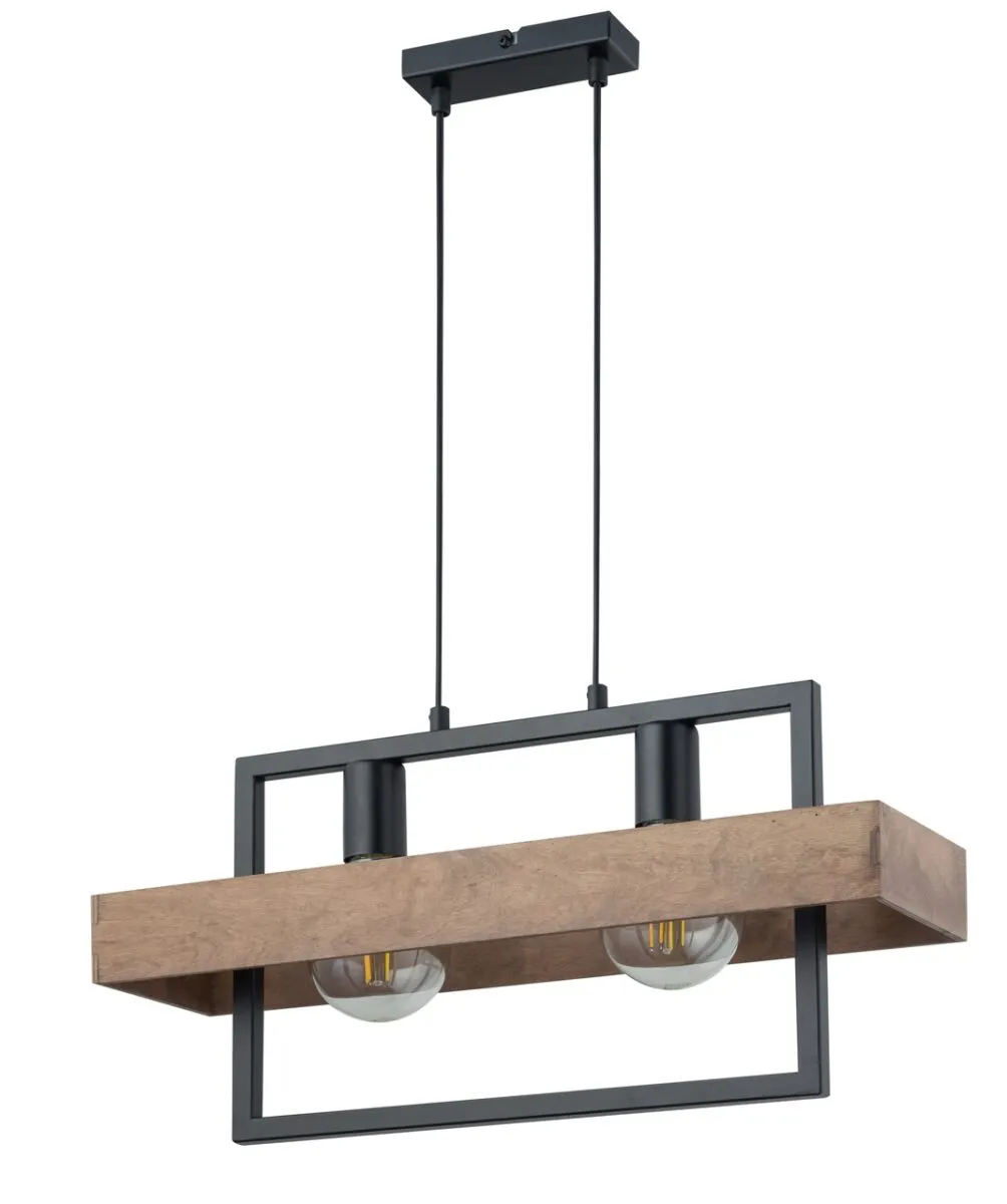 Lampa wisząca ROBIN 2 czarno-brązowa