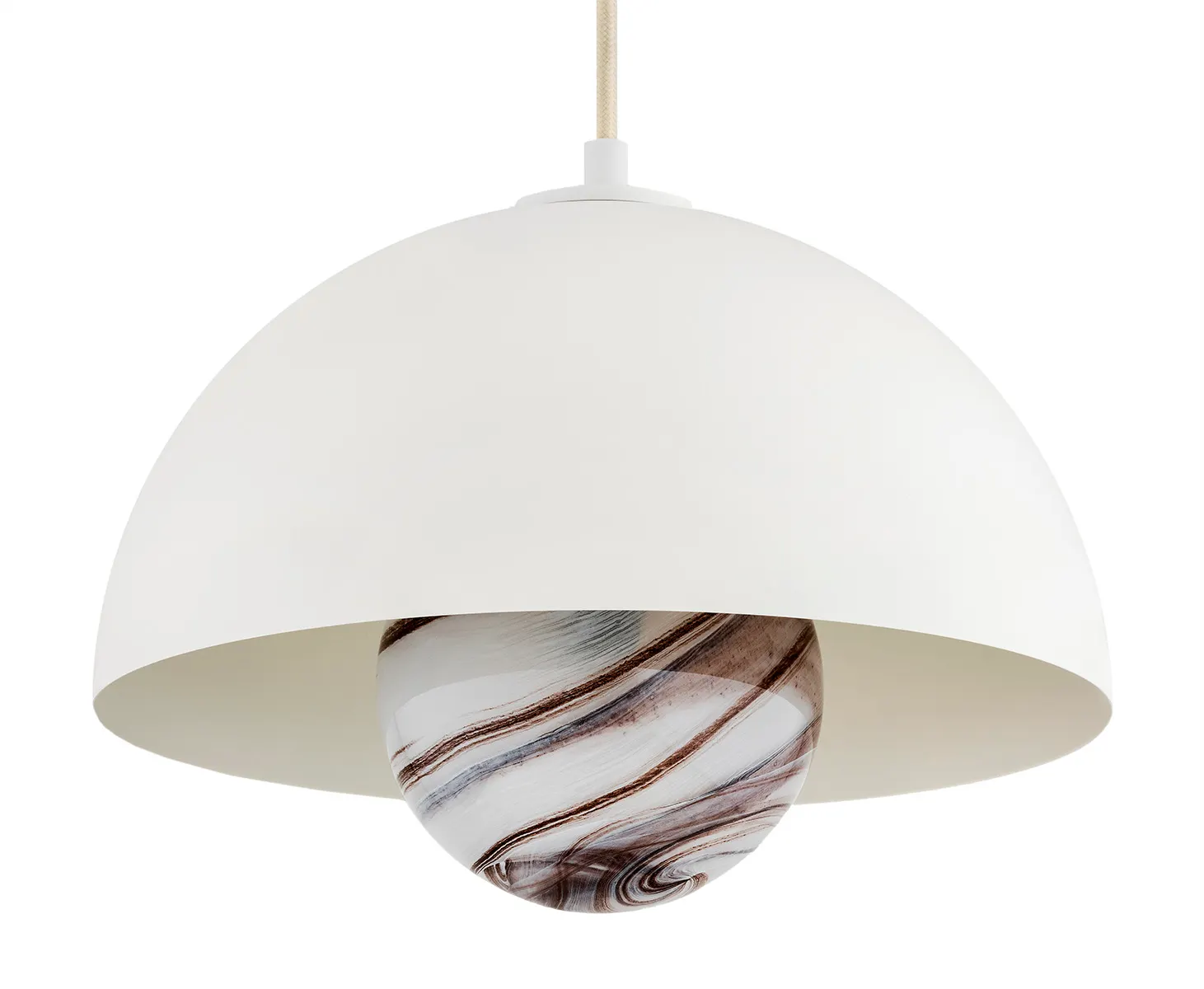 Lampa wisząca PIAVA biały biało-brązowy marmurek 144cm - 8443