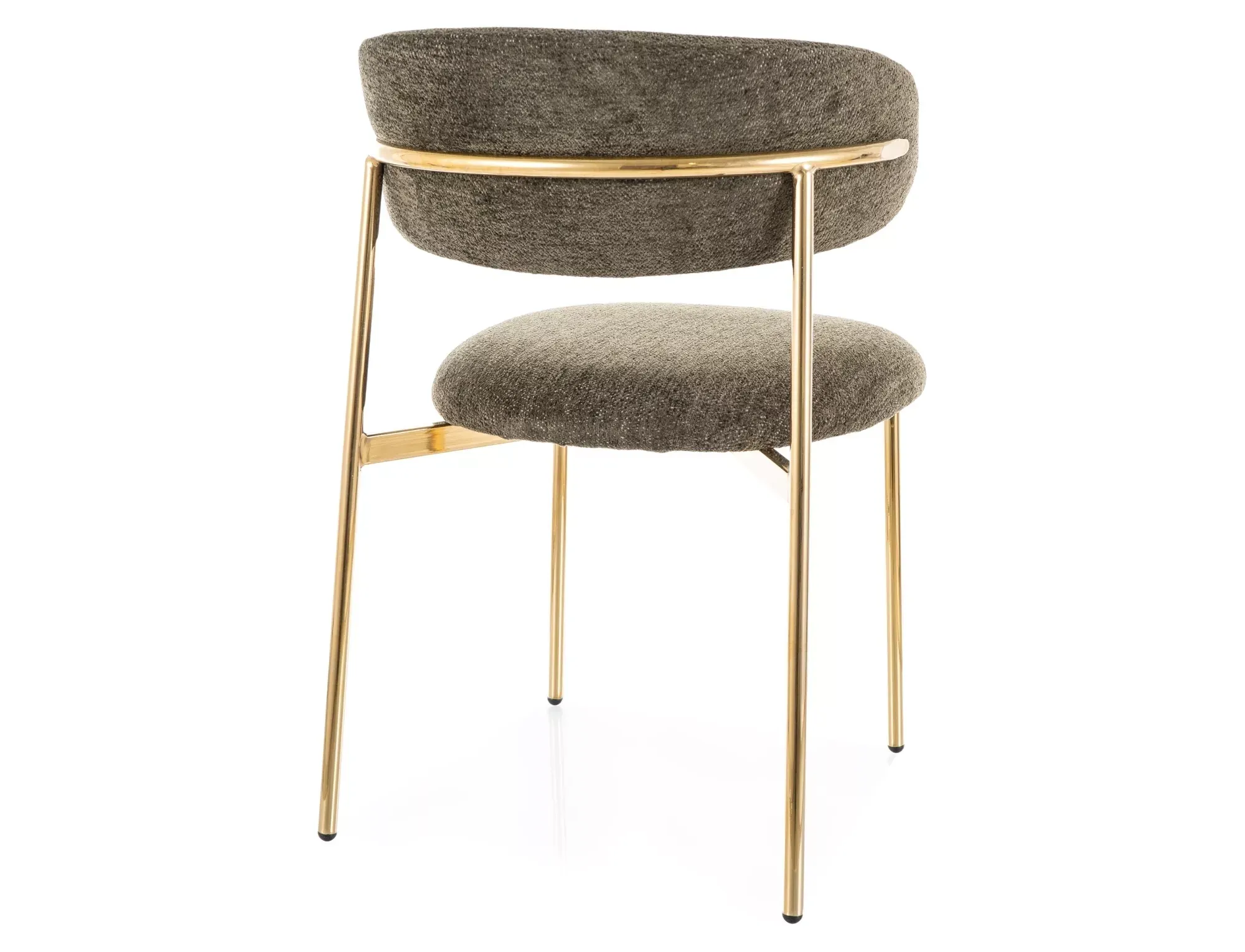 Krzesło jadalniane ELTON RAVEN oliwkowe/złote nogi - ELTONRZLOL