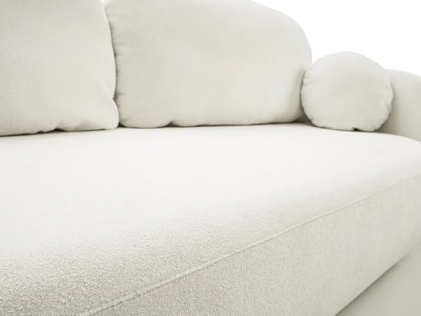 Sofa rozkładana z pojemnikiem OLIO SICURIO 238 cm kremowa — zdjęcie 7