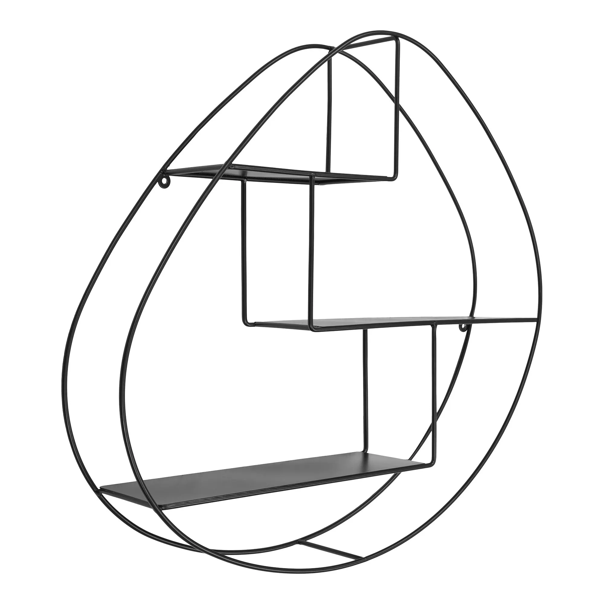 Półka ścienna WREXHAM 60x12x60 cm - czarna - 4294001