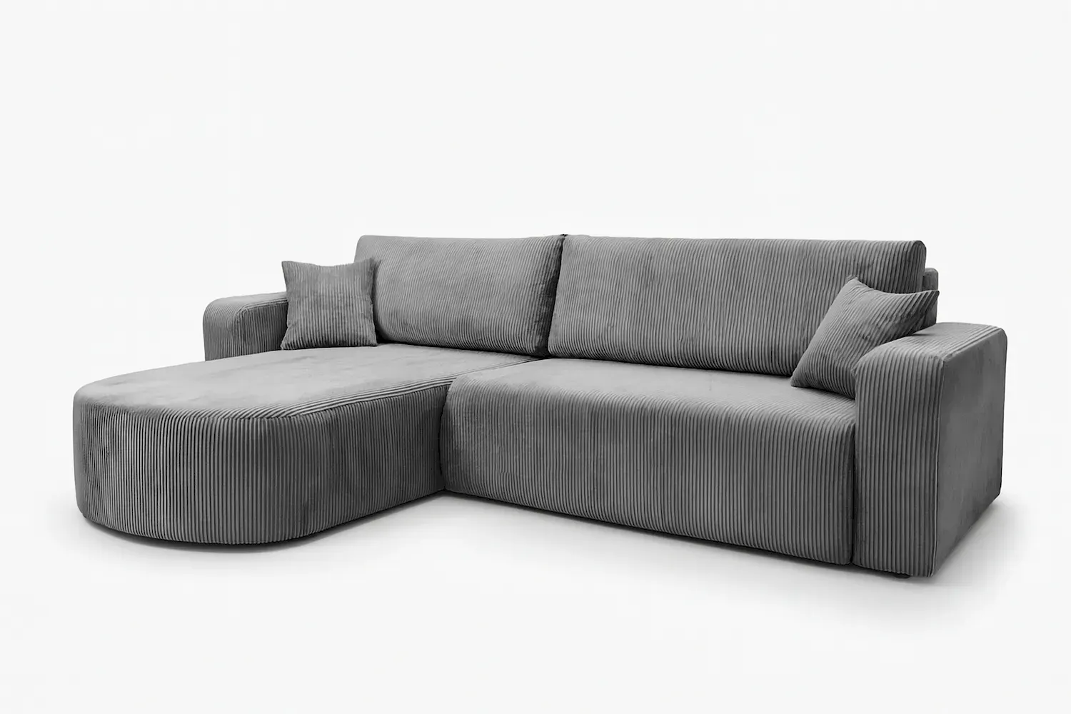 Narożnik uniwersalny BIS rozkładany tkanina Poso 22 ciemnoszary