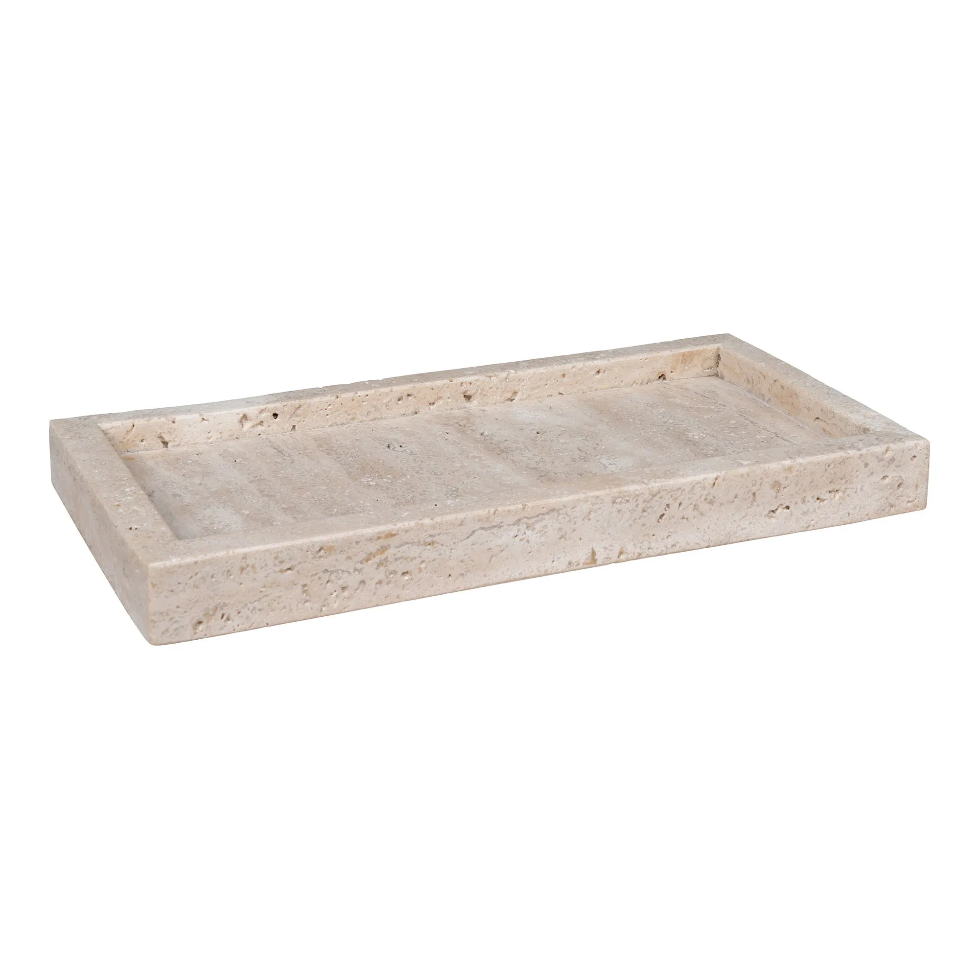 Taca do serwowania trawertyn 30x15 cm naturalna