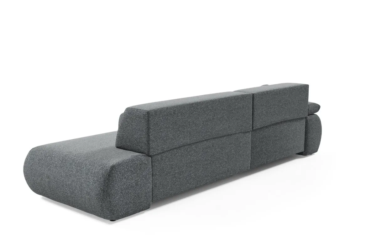 Narożnik rozkładany z pojemnikiem PUENTE 286 cm lewostronny popielaty - PUENTE_NAR_PUENTE94_L