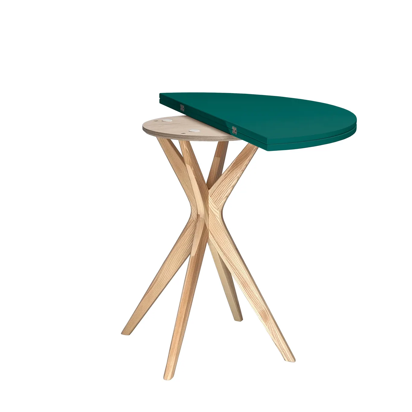 Stół półokrągły rozkładany JUBI śr. 90cm zielony - NRAGABATJ_E10