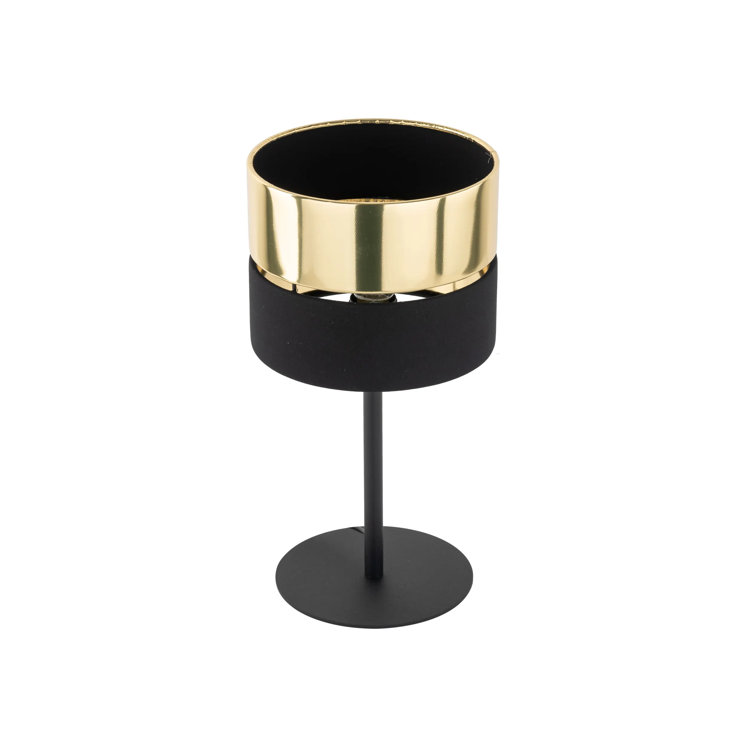 Lampka nocna HILTON czarna ze złotymi elementami 38x20cm - TK_16051