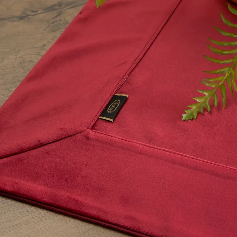 OBRUS VELVET 145 X 180 CM BORDOWY - EU_421129