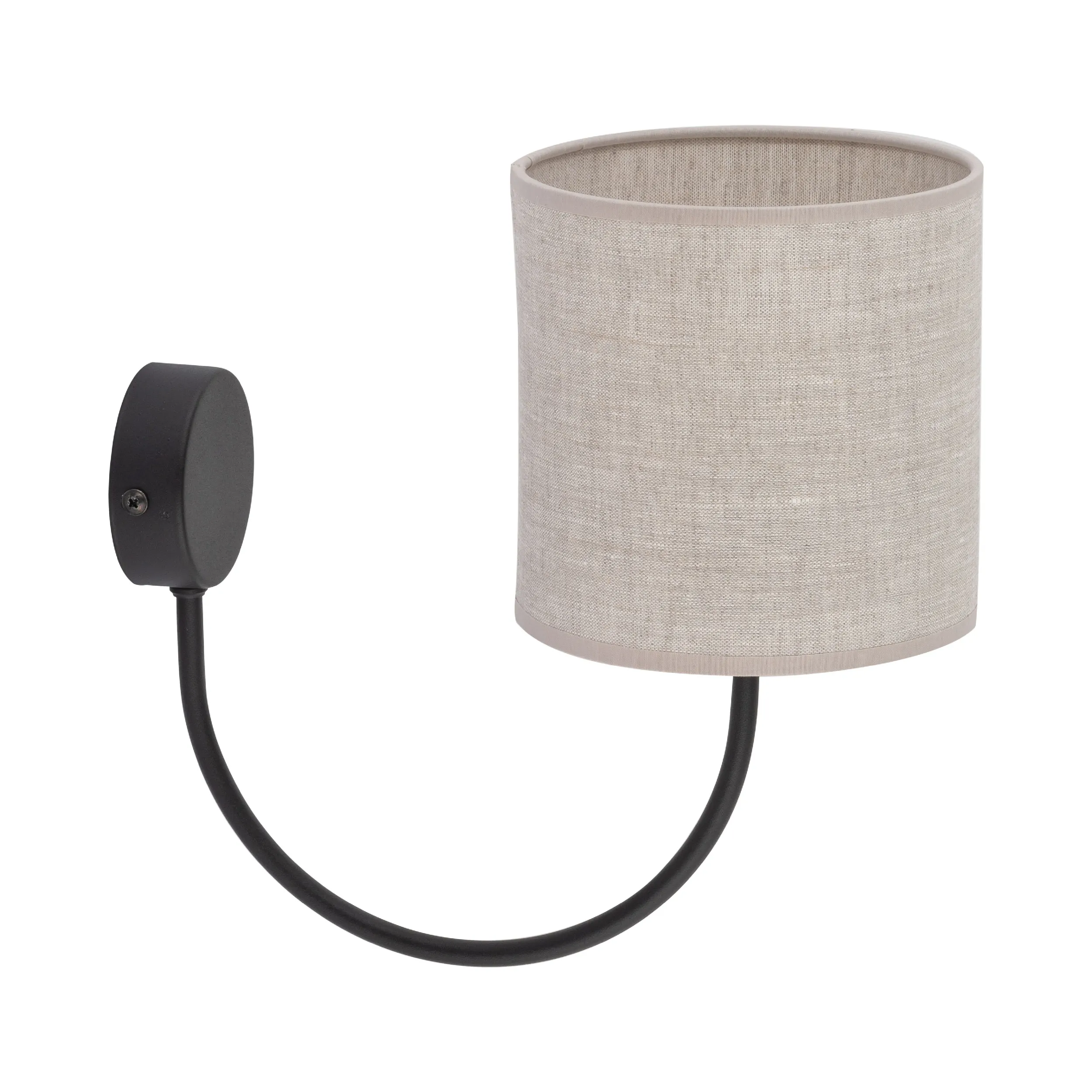 Kinkiet TORENS czarny z brązowym okrągłym kloszem 30x16cm - TK_4630