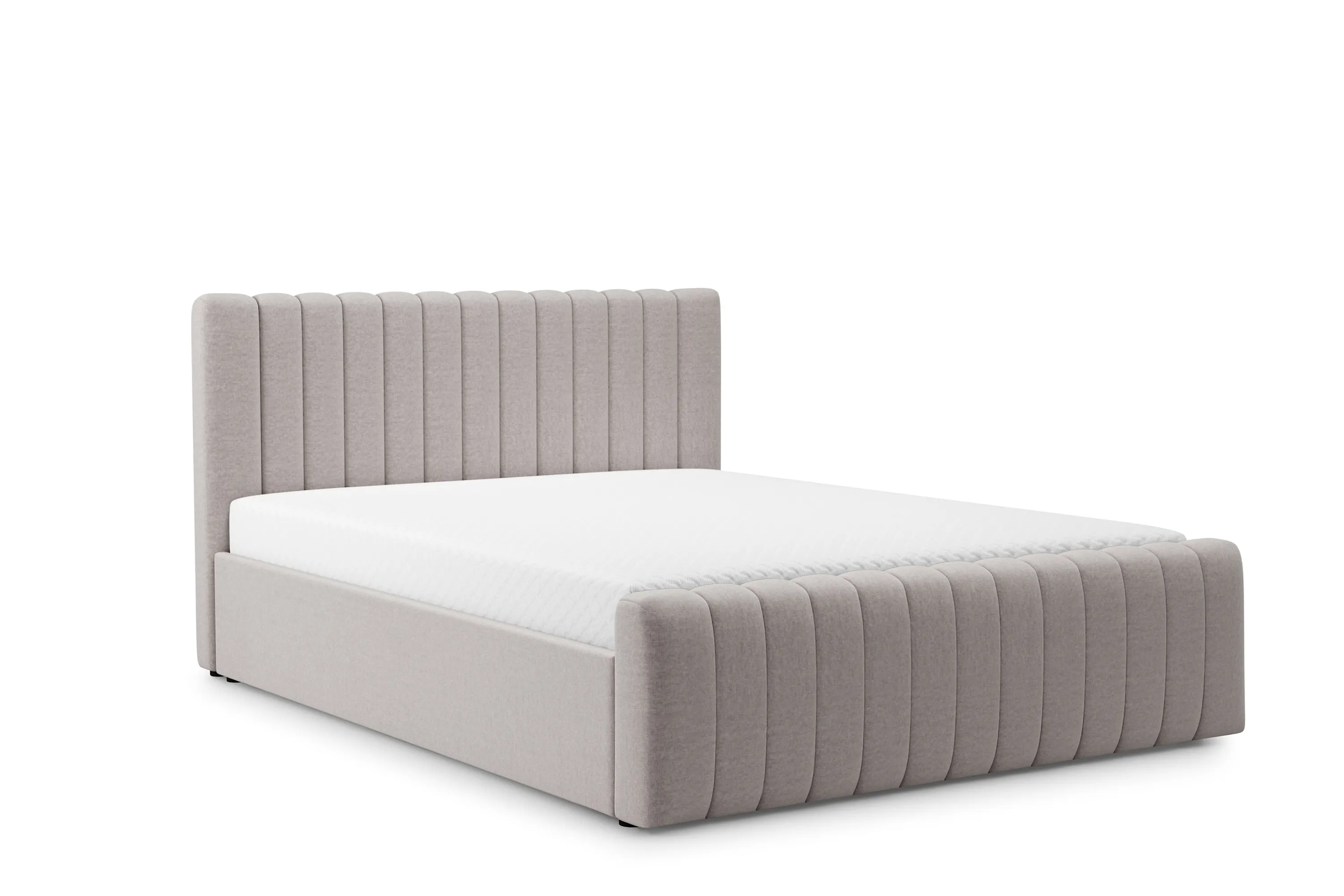 Łóżko Nicole z pojemnikiem / 120x200 / Maya 01 - beżowy