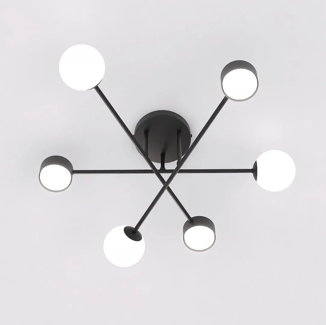 Lampa sufitowa HOLON 6 czarna — zdjęcie 3