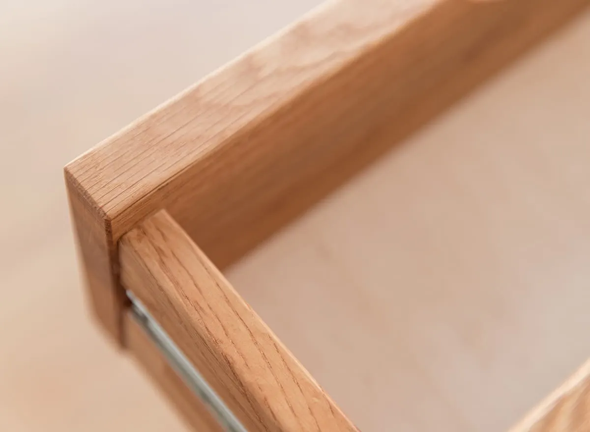 Biurko z 2 szufladami dębowe olejowane 138x55x75 cm Simona II - KULSIM2