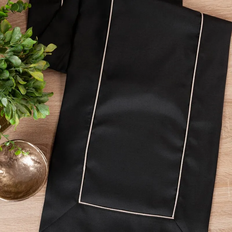 OBRUS MADELE 40 X 200 CM CZARNY - EU_392528