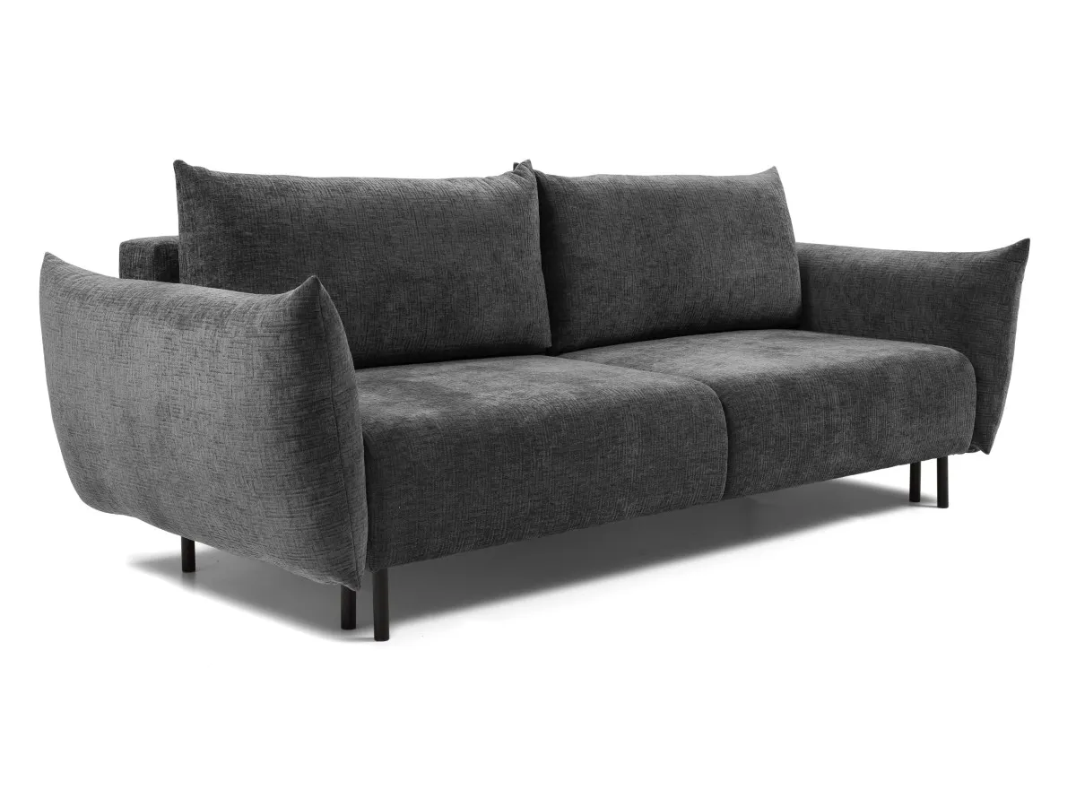 Sofa rozkładana z pojemnikiem ADEL 240 cm grafitowa
