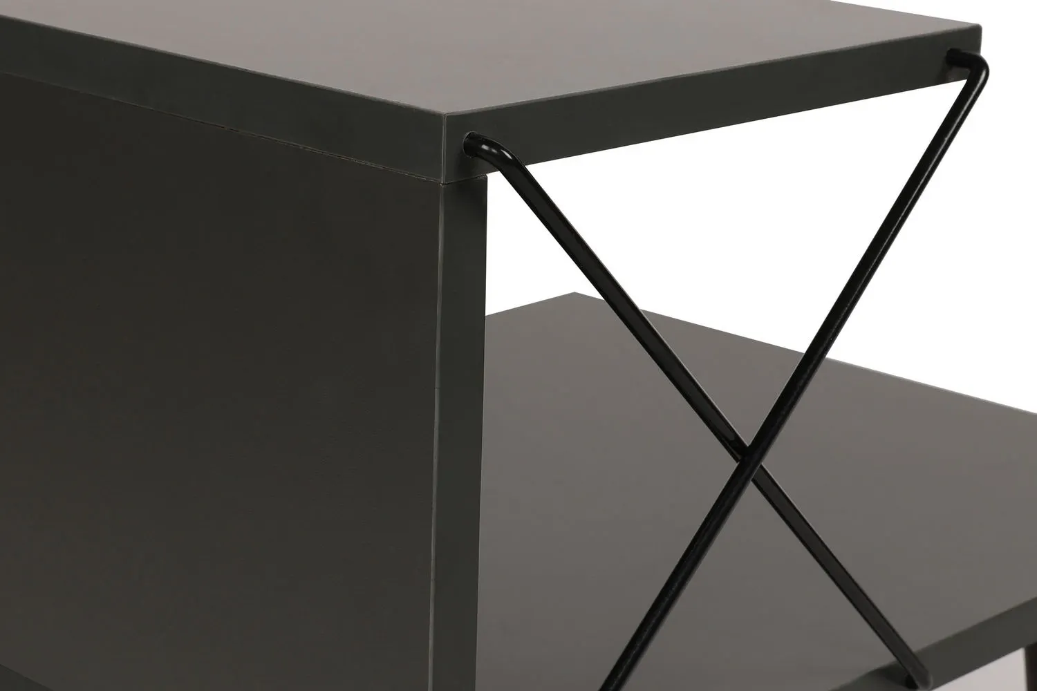 Szafka nocna otwarta CROSS 50x40x55 cm antracytowa
