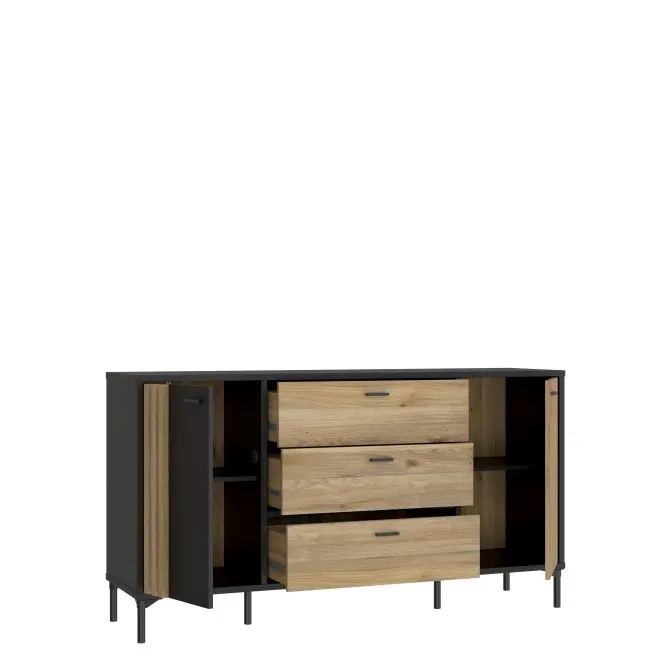 Komoda 2-drzwiowa z szufladami JOAKIMIS dąb mauvella - JMXK231-M637