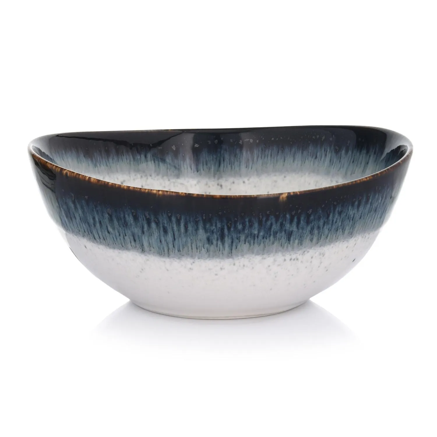 miska, porcelanowa, granatowa, gradient, kielichowy widok
