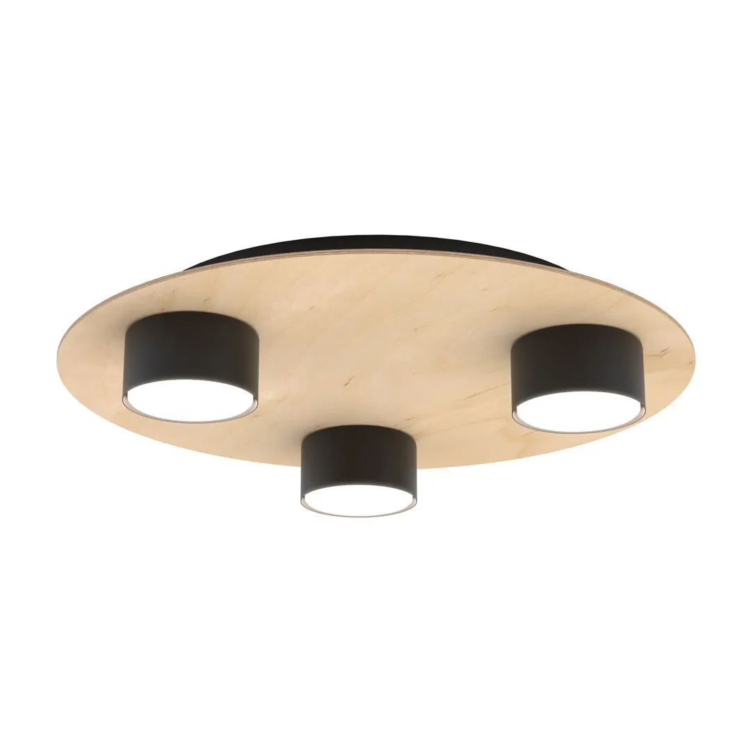 Lampa sufitowa okrągła PIXO 3 BL