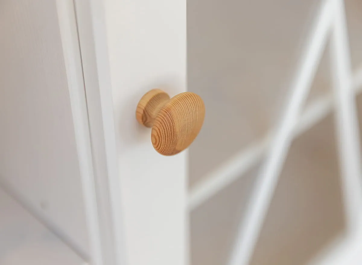 Witryna MARONE ELITE 1-drzwiowa z 3 szufladami - biały, złocisty - PLMEL04