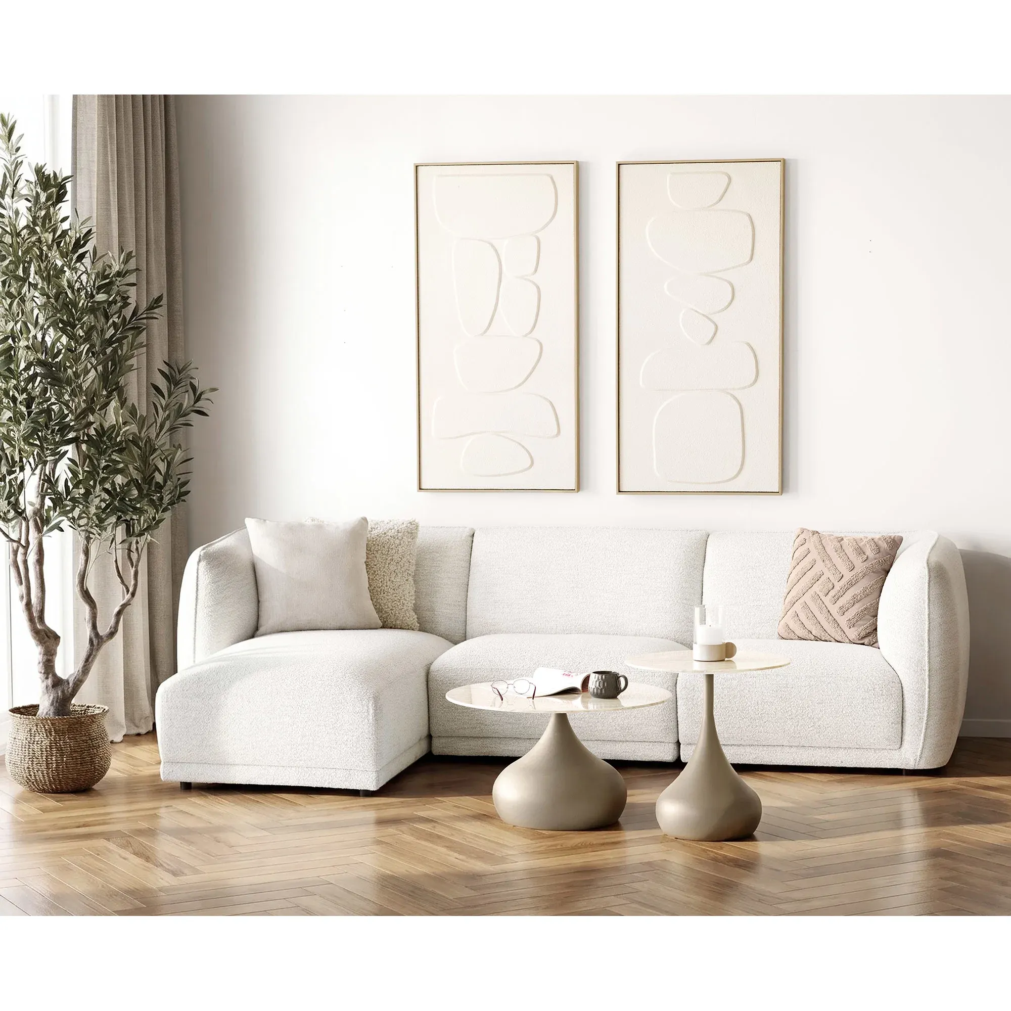 Poduszka ALBANY 45x45 brązowa — zdjęcie 2