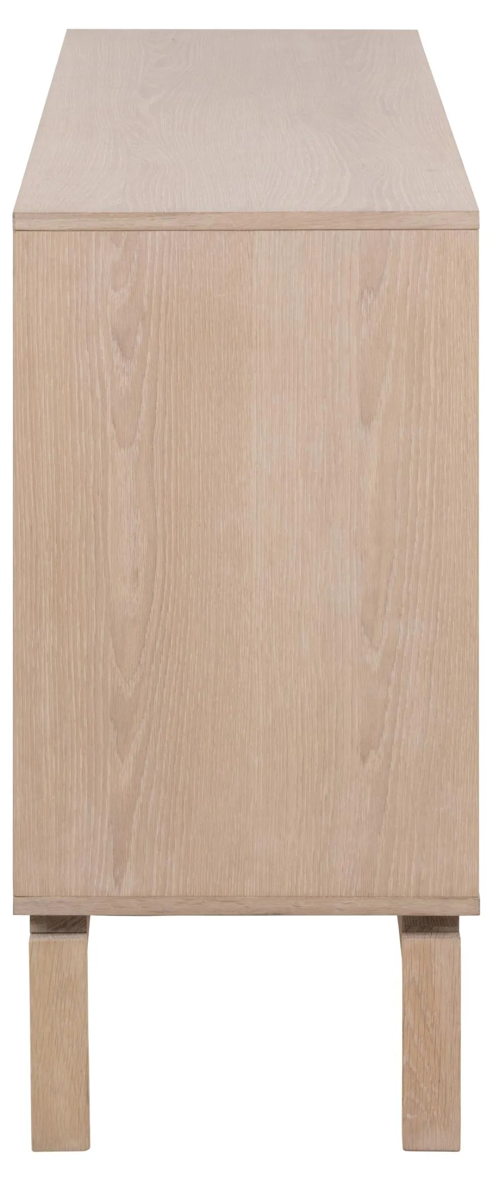 Komoda 3-drzwiowa FARON 135,4x40x80 Fornir dębowy bielony olejowany - H000022821