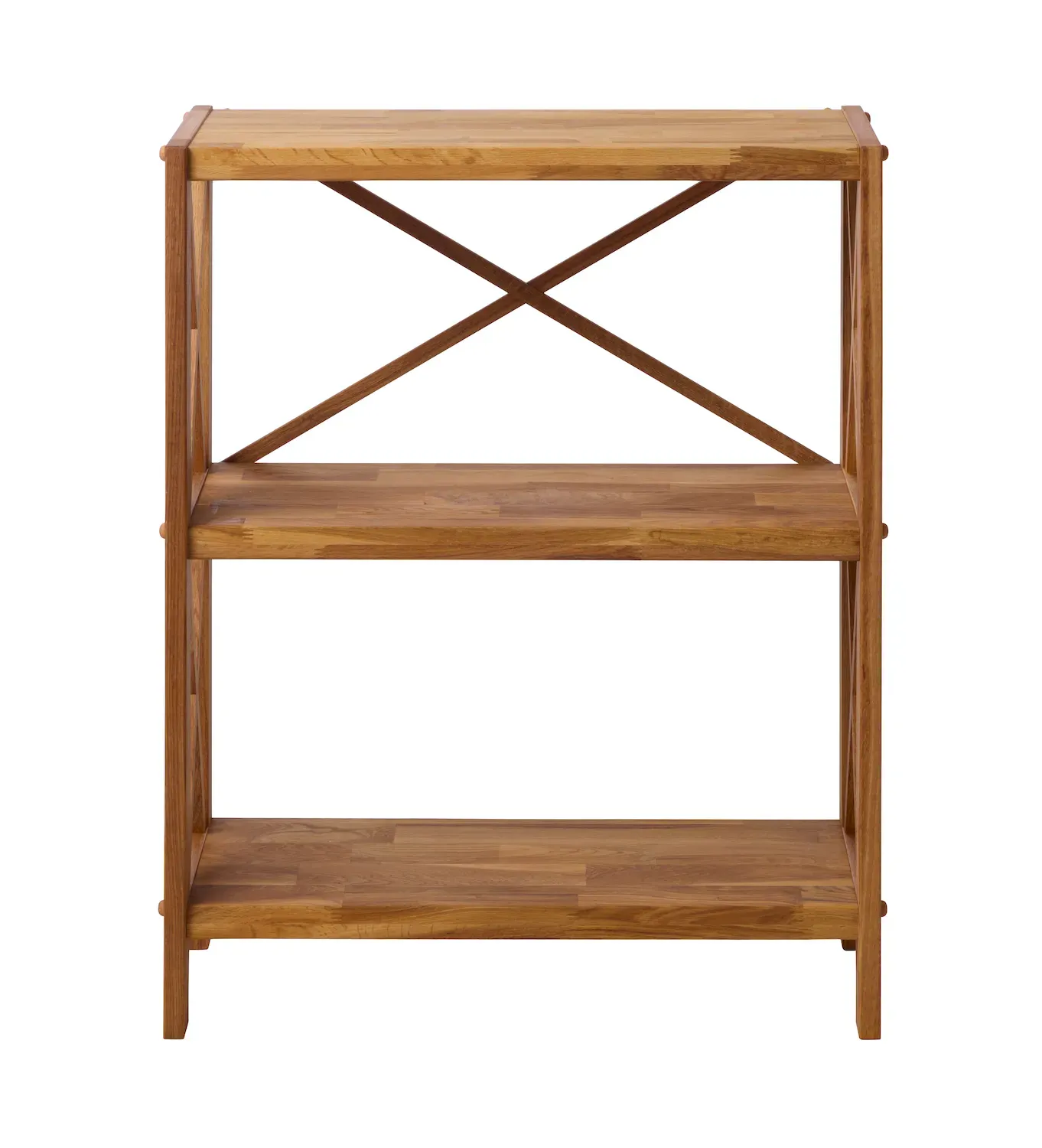 Regał niski drewniany X-SHELF 70x87 dąb olejowany - UN_55330800