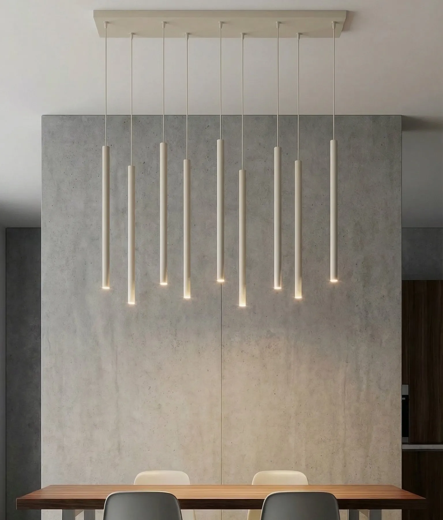 image lampa wisząca, pendant lamp, oświetlenie kuchenne, konstrukcja stalowa, minimalistyczny design