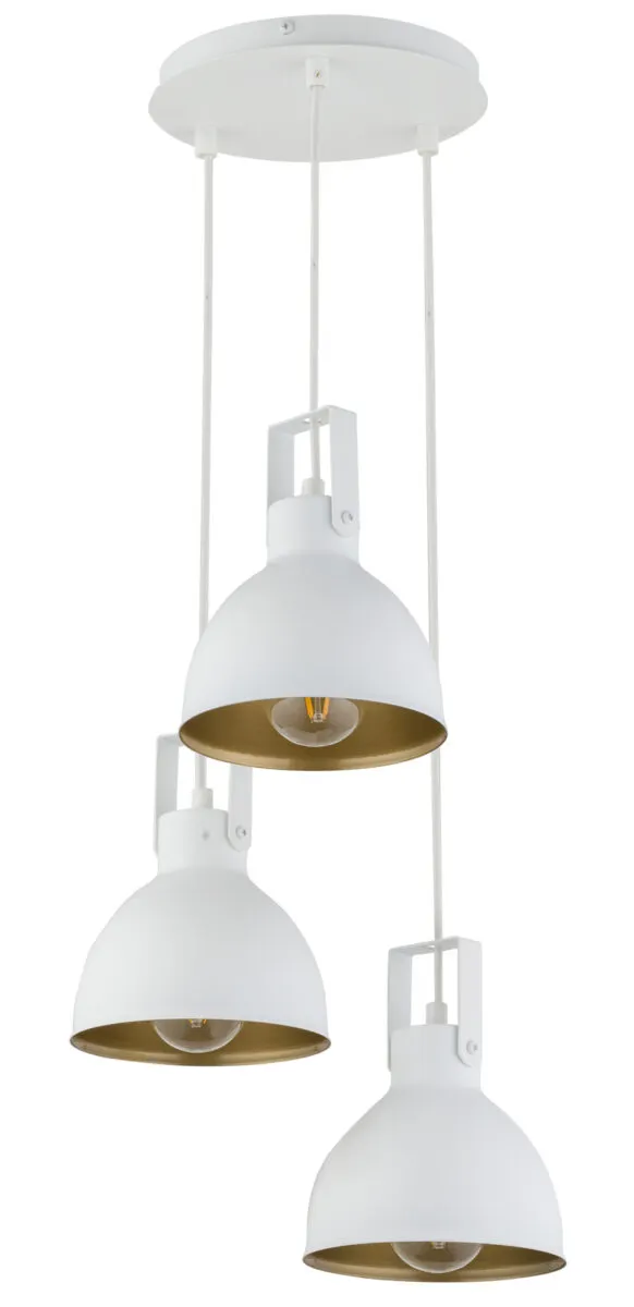 Lampa wisząca MARS 3 biało-złota