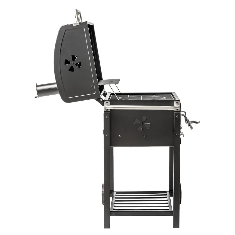 Grill węglowy z kominem na kołach MIR4525K — zdjęcie 8