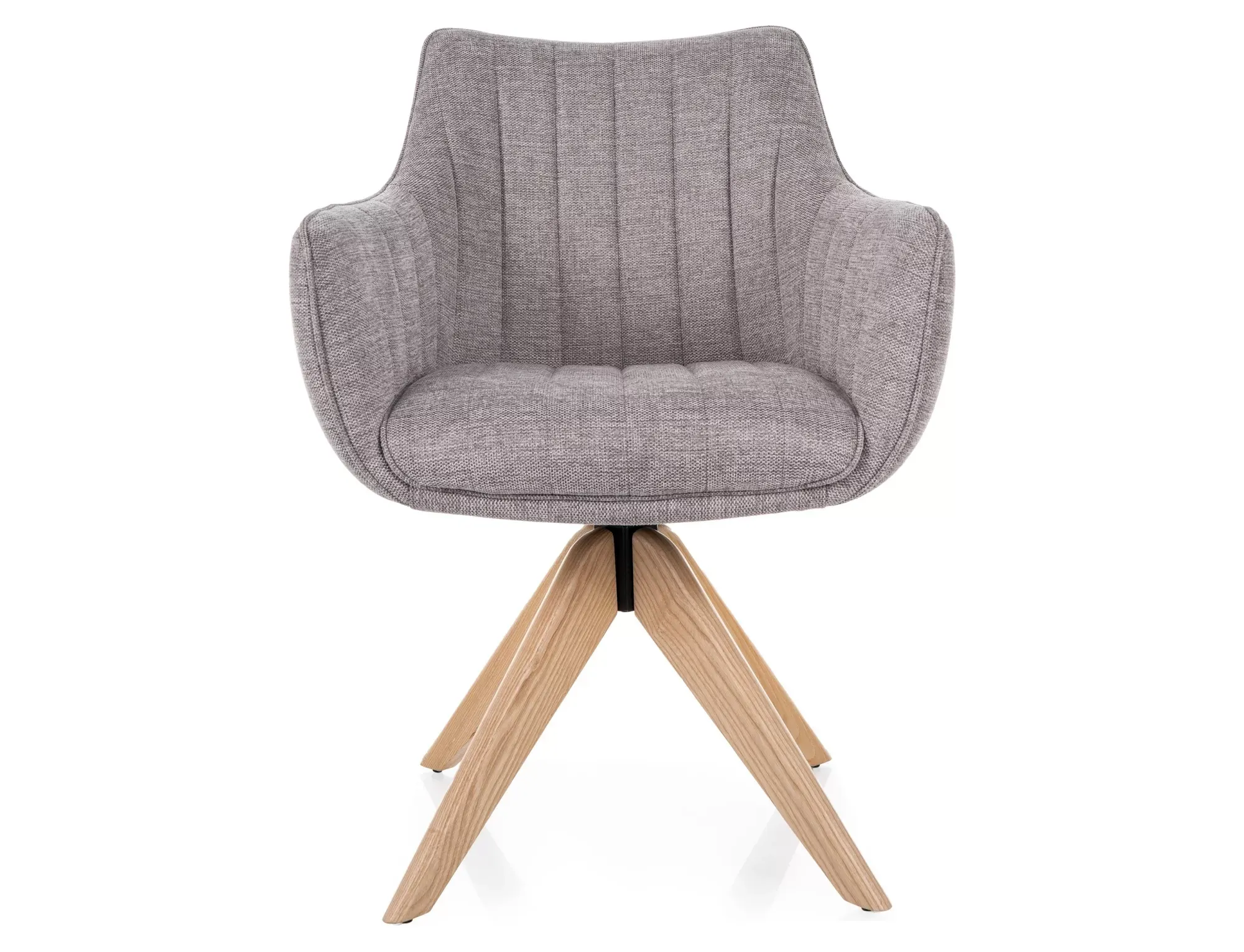 Krzesło obrotowe 180° AZALIA D BREGO szare nogi drewniane - AZALIADBRDSZ