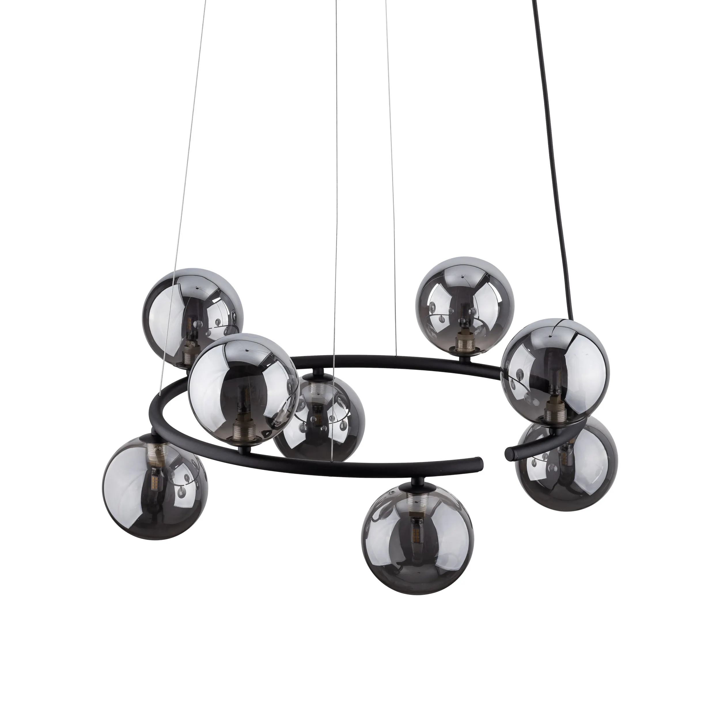 Lampa wisząca ANABELLE z okrągłymi szklanymi kloszami 140x62cm - TK_6844
