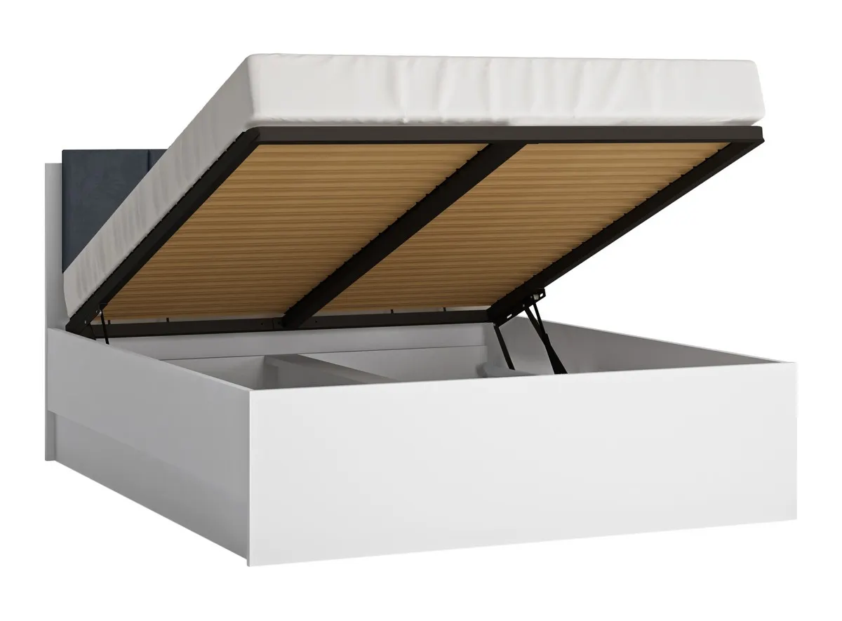 ŁÓŻKO 160 Z PODNOSZONYM STELAŻEM LYON BIAŁY LYOZ04 BIAŁY ALPIN/BIAŁY HG - 6000000010724