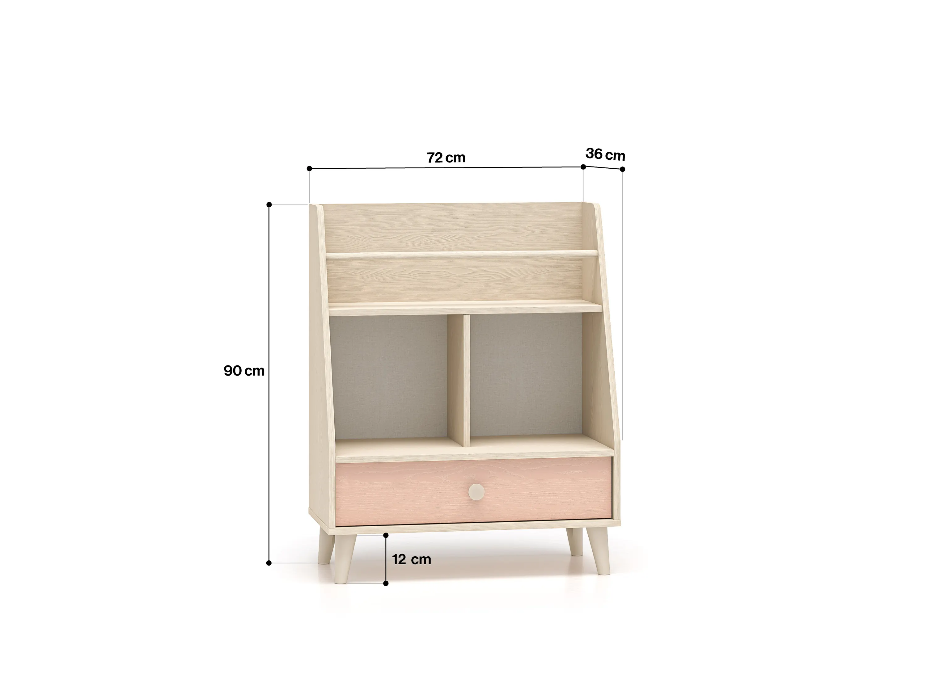 Komoda- organizer MEVEL 09 piasek pustyni, różowy - 1MEVE09-001