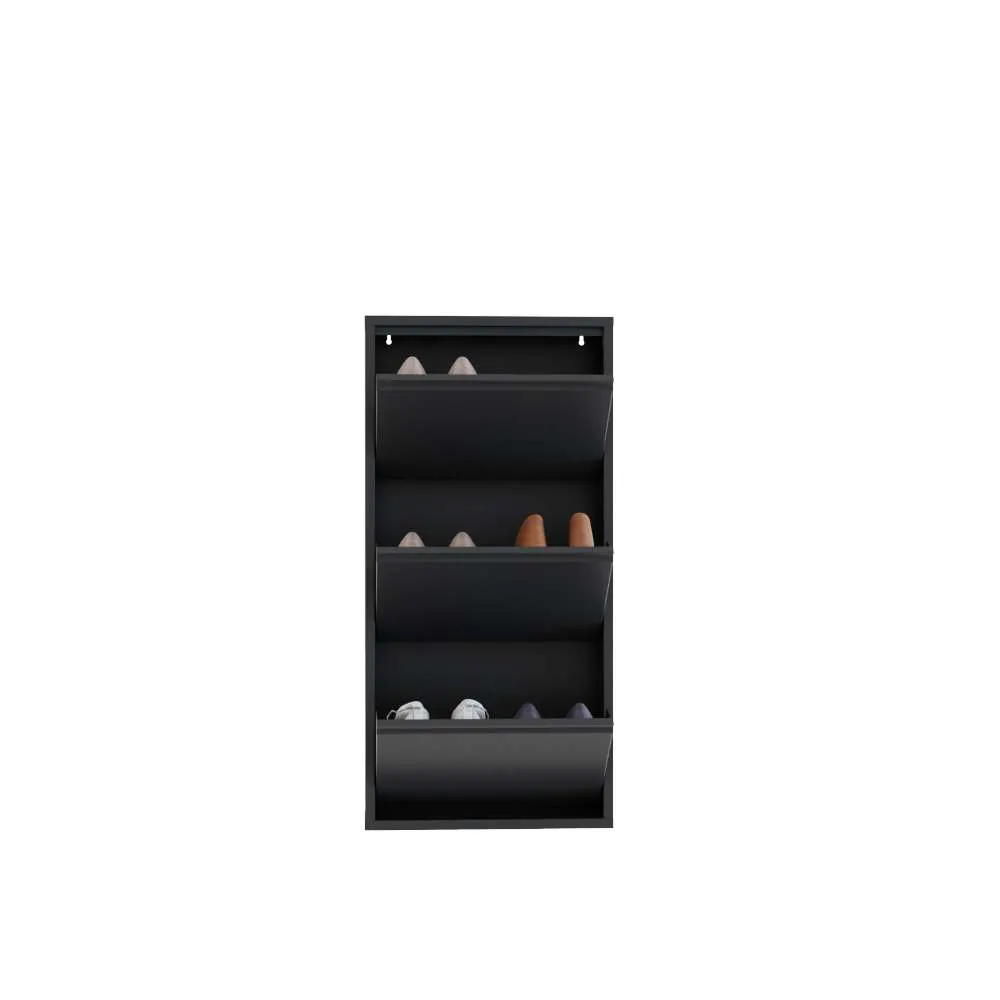 Szafka na buty metalowa 3 PIECE 50x103 cm antracytowa