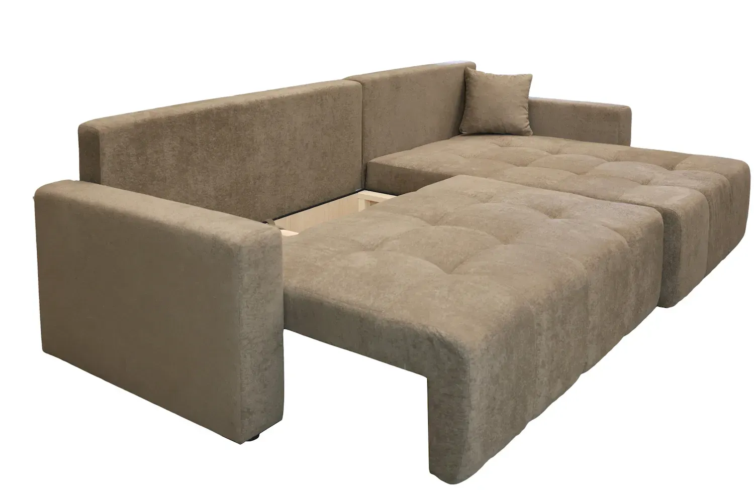 Narożnik rozkładany z pojemnikiem LAGUNA L/P tkanina Freya 210.06 jasny brąz - RUFREYA21006