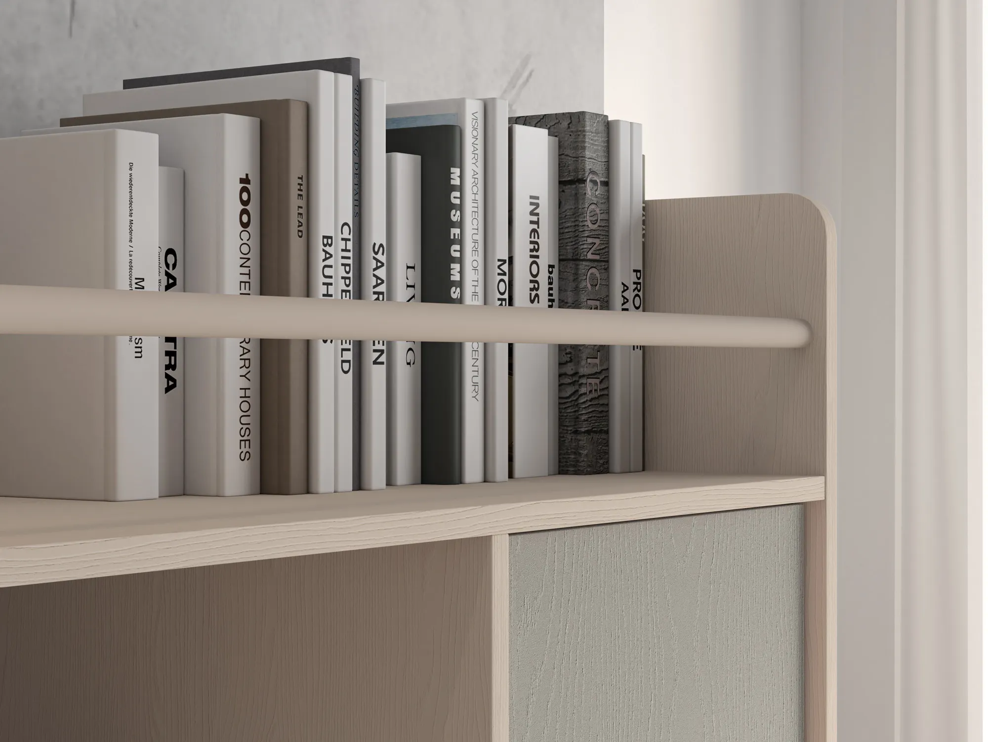 Komoda 1-drzwiowa z 1 szufladą MEVEL 04 piasek pustyni, szary pallad - 1MEVE04-002