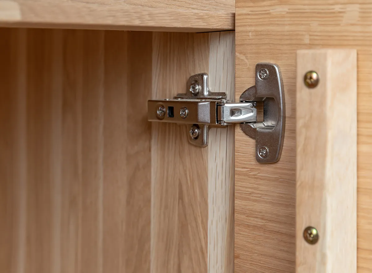 Witryna drewniana szklana DIVISIONE z oświetleniem 163x152 dąb olejowany - ZIDIV05