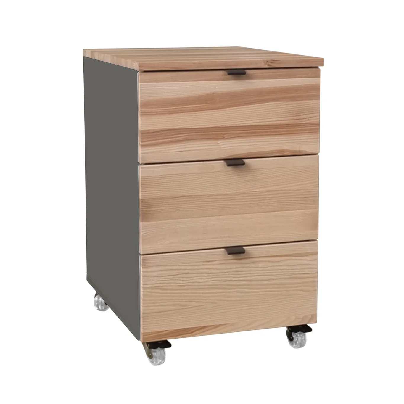 Kontenerek pod biurko z szufladami LUKA na kółkach 41x50 brązowy/naturalny jesion Meble, Szuflada, Szafka, Skrzynka pocztowa