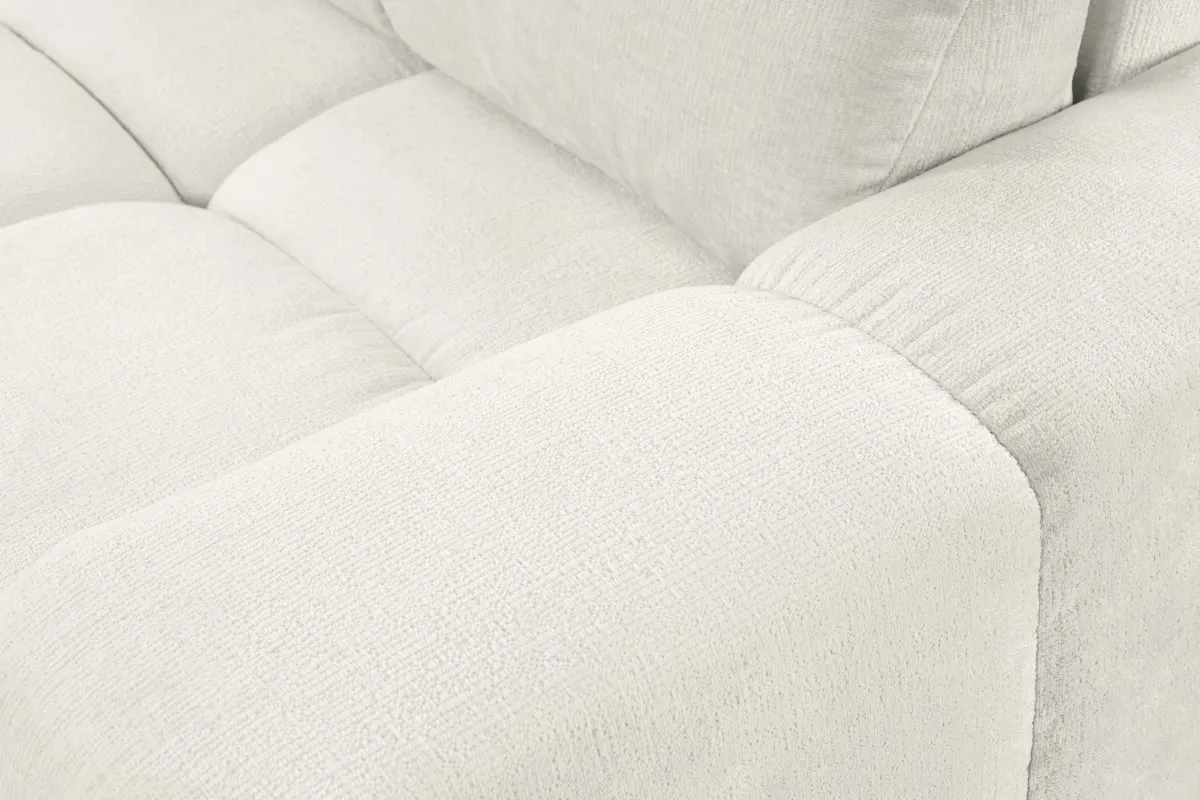 Sofa rozkładana z pojemnikiem SOHO 259 cm pikowana beżowa — zdjęcie 11